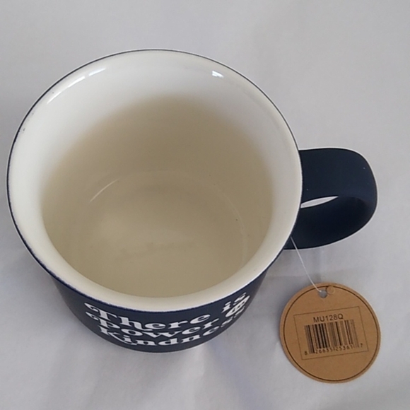 There is Power in Kindness Coffee Tea Mug, Navy - Picture 3 of 4